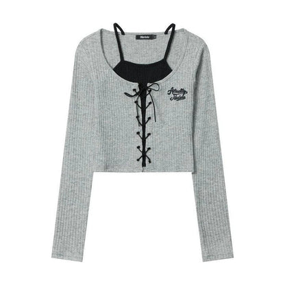 Elegant and cosy embroidered knit cardigan in grey and coffee colours, featuring long sleeves and a slim fit silhouette for stylish British women