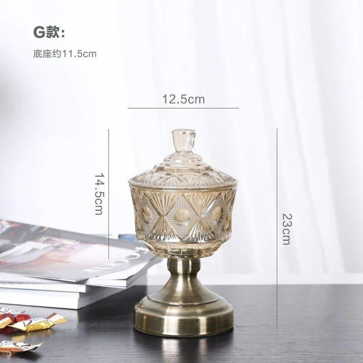 Elegant Nordic Crystal Glass Storage Pot with Sleek Scandinavian Design