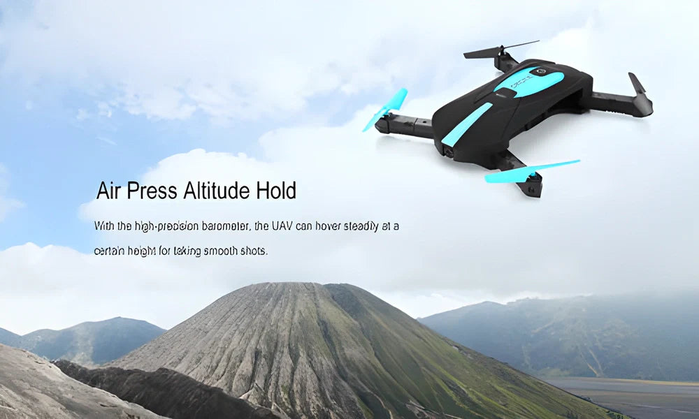 Compact and foldable aerial selfie drone with 720p HD camera for capturing stunning aerial photography and videography
