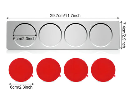 Premium magnetic stainless steel spice rack set with transparent windows and dual-purpose dispenser for efficient kitchen organisation