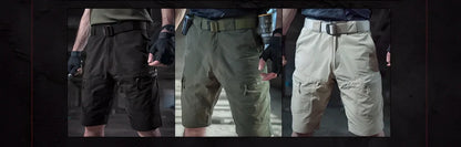 Durable quick-drying combat cargo shorts with reinforced seat and action waistband for active British lifestyles