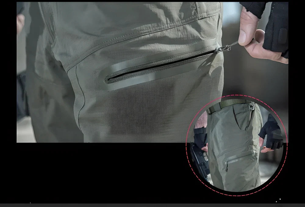 Durable quick-drying combat cargo shorts with reinforced seat and action waistband for active British lifestyles