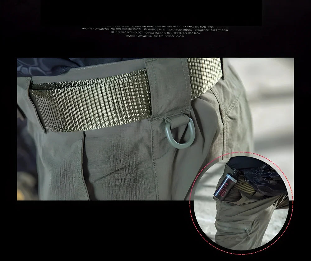 Durable quick-drying combat cargo shorts with reinforced seat and action waistband for active British lifestyles