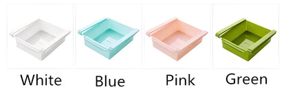 EasyRacks™ Refrigerator Sliding Shelves in a variety of colours, designed for maximising fridge space and keeping items organised.